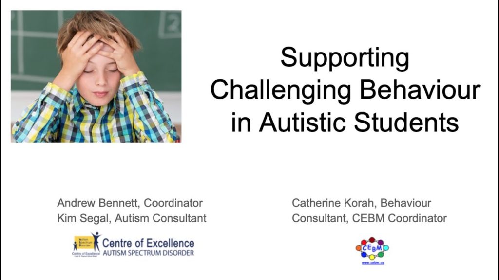 Supporting Challenging Behaviour in Autistic Students