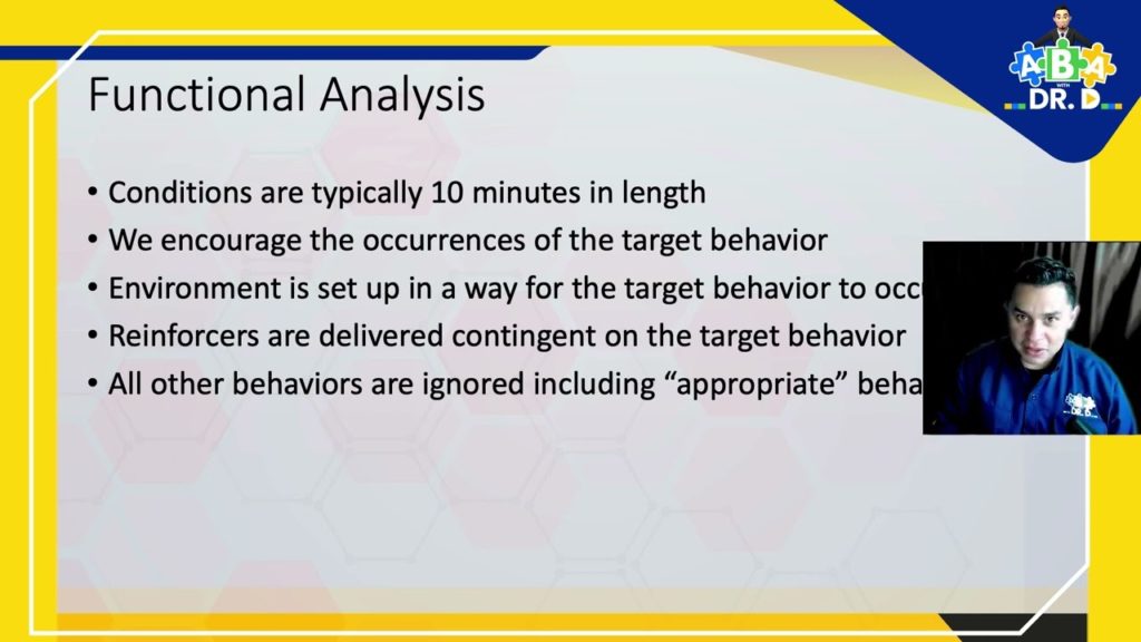 What the heck is the escape function of a functional analysis? F-8 BCBA Task List: Conduct an FA