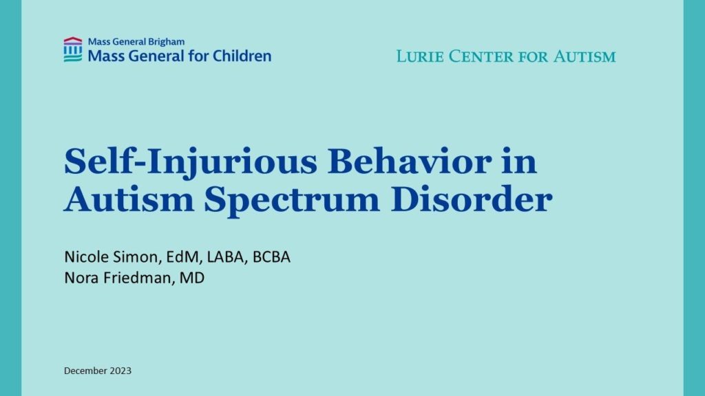 Managing Self-Injurious Behaviors in ASD